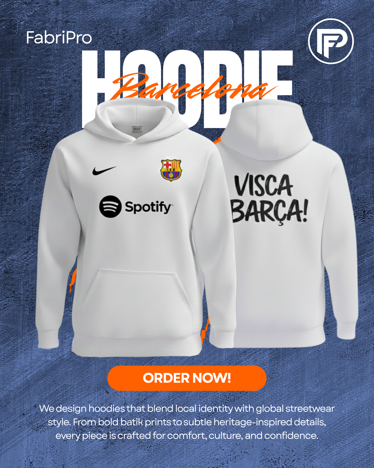 Barcelona Football Hoodie - Image 2